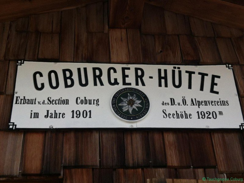 Schild Coburger Hütte